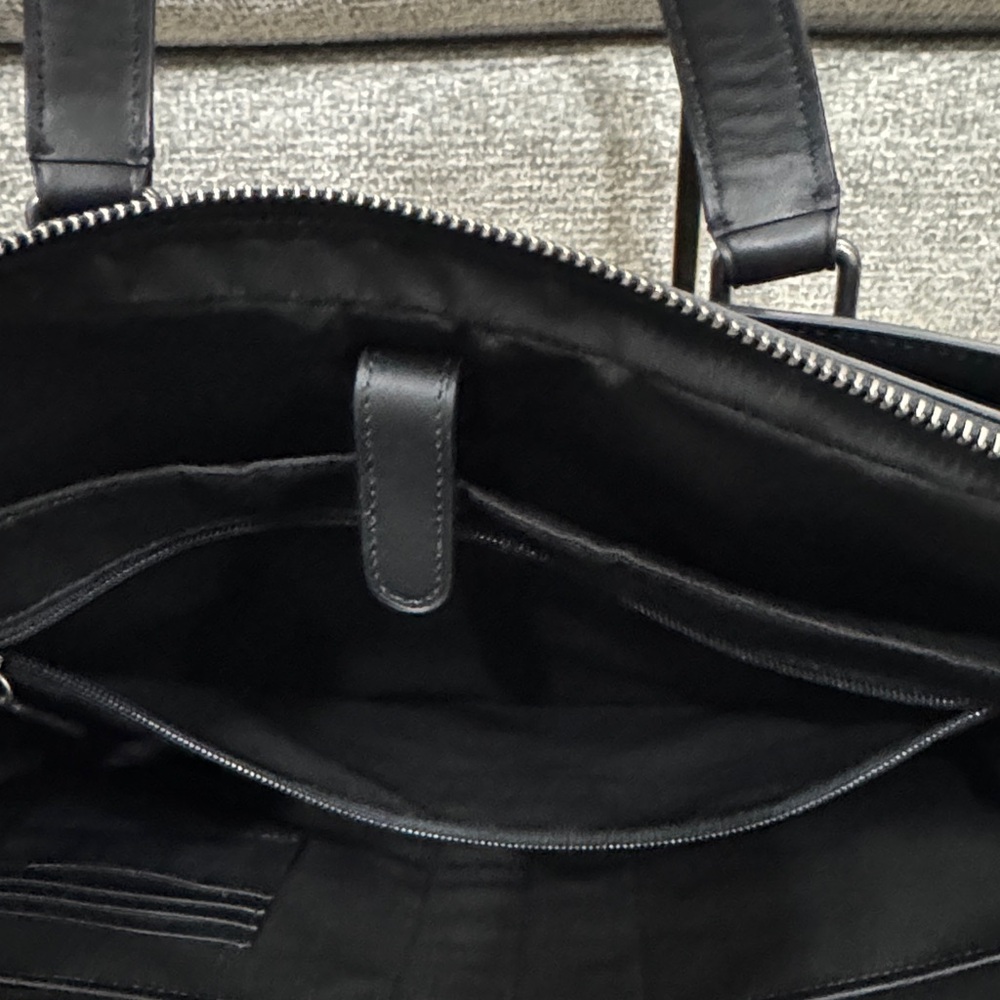 2023 Coach Black Leather Men's Briefcase - Picture 8 of 11